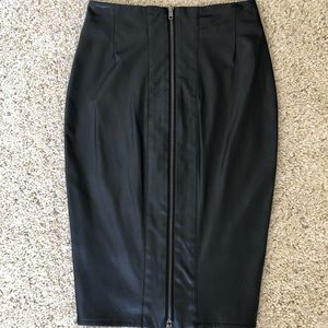 Faux leather skirt
